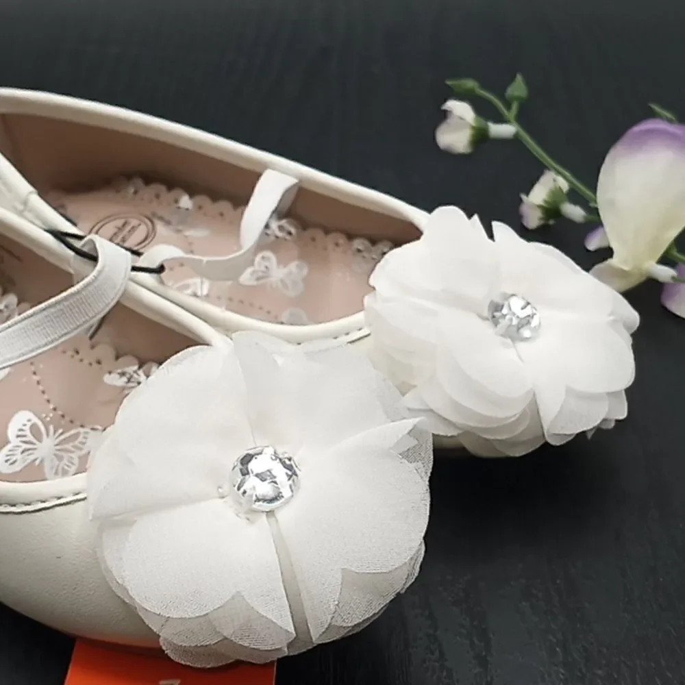 Baby Toddler Girls Flower Ballet Dress Flat Shoes Size 7